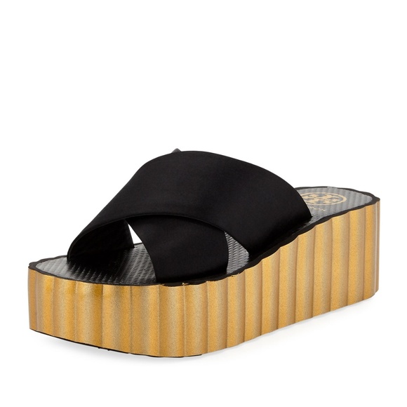 tory burch scallop wedge flip flop